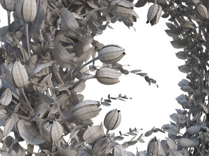 old vase with flowers and wreath 3D Model