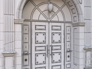 entrance classic door 3D मॉडल