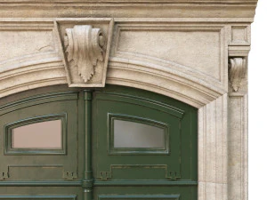 entrance classic door 02 3D Model