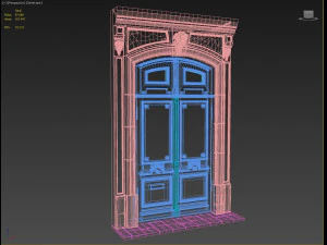 entrance classic door 02 3D Model