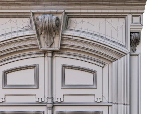 entrance classic door 02 3D Model