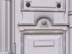 entrance classic door 02 Modelo 3D