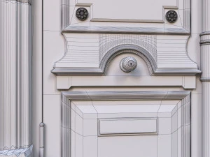 entrance classic door 02 3D Model