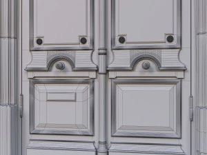 entrance classic door 02 3D Model