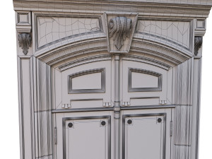 entrance classic door 02 Modelo 3D