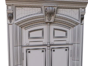 entrance classic door 02 3D Model