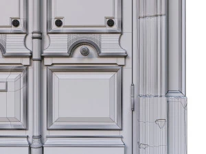 entrance classic door 02 3D Model
