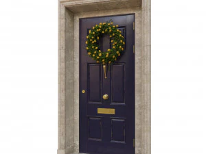 entrance classic door 02 3D Model