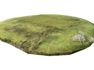 wooden house with thatched roof 3D Model