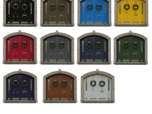 entrance classic door 05 3D Model