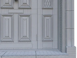 entrance classic door 05 3D Model