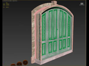 entrance classic door 05 3D Model
