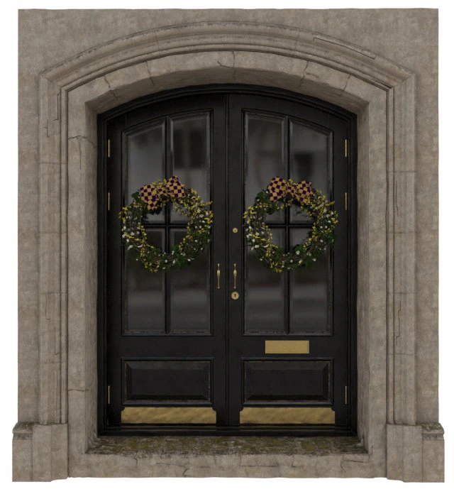 entrance classic door 07 3D Model .c4d .max .obj .3ds .fbx .stl .blend 