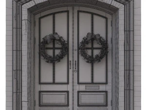 entrance classic door 07 3D Model