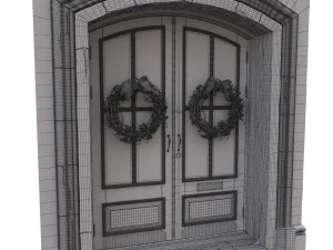 entrance classic door 07 3D Model