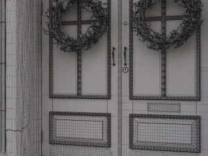 entrance classic door 07 3D Model