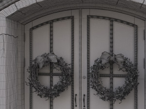 entrance classic door 07 3D मॉडल