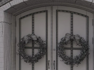 entrance classic door 07 3D Model
