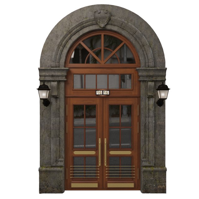 entrance classic door 08 3Dモデル .c4d .max .obj .3ds .fbx .stl .blend
