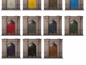entrance classic door 09 3D 모델