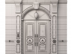entrance classic door 09 3D 모델
