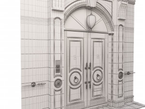 entrance classic door 09 3D 모델