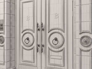 entrance classic door 09 3D 모델