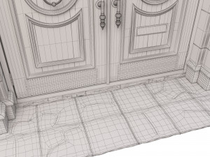 entrance classic door 09 3D 모델