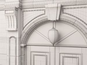 entrance classic door 09 3D 모델