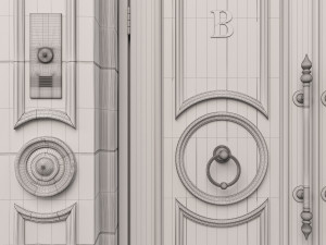 entrance classic door 09 3D 모델