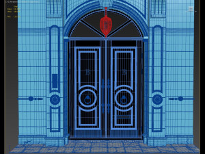 entrance classic door 09 3D 모델