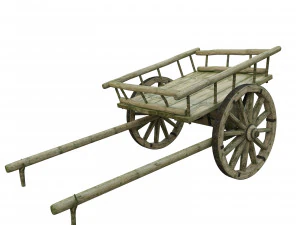 wooden cart 3D Model