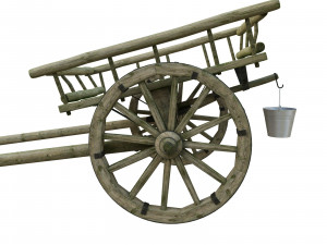 wooden cart 3D Модель