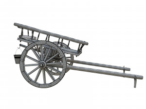 wooden cart 3D Модель