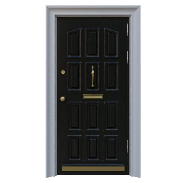 entrance classic door 15 3D Model .c4d .max .obj .3ds .fbx .stl .blend 