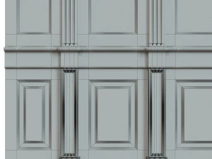 wood panels with veneer 01 3D Model