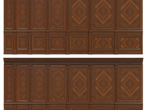 wood panels with veneer 02 3D Модель