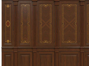 wood panels with veneer 03 3D Model