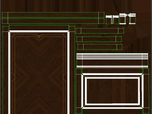 wood panels with veneer 03 3D Model