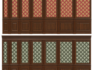 wood panels with wallpaper 04 3D 모델