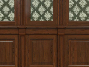 wood panels with wallpaper 04 3D Model