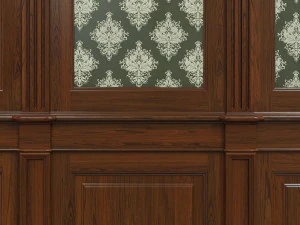 wood panels with wallpaper 04 3D Model