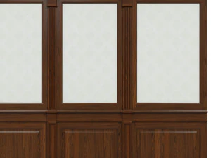 wood panels with wallpaper 04 3D Model