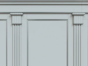 wood panels with wallpaper 04 3D Model