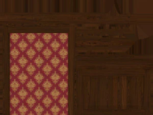 wood panels with wallpaper 04 3D Model