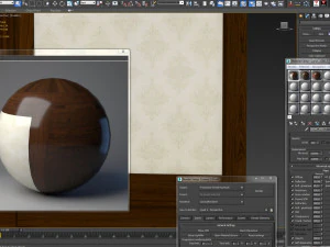wood panels with wallpaper 04 3D Model