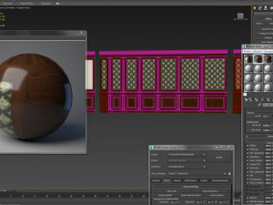 wood panels with wallpaper 04 3D Model