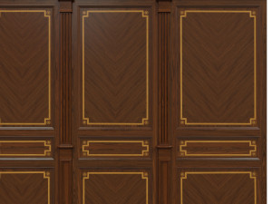 wood panels with veneer 010 3D 모델