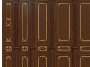 wood panels with veneer 010 3D 모델