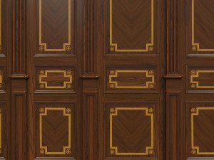 wood panels with veneer 010 3D 모델